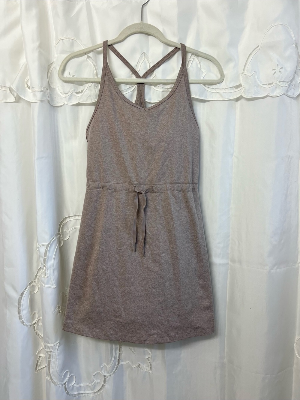 SPANX Active Dress Built In Shorts Drawstring Racerback Taupe M - Picture 5 of 12